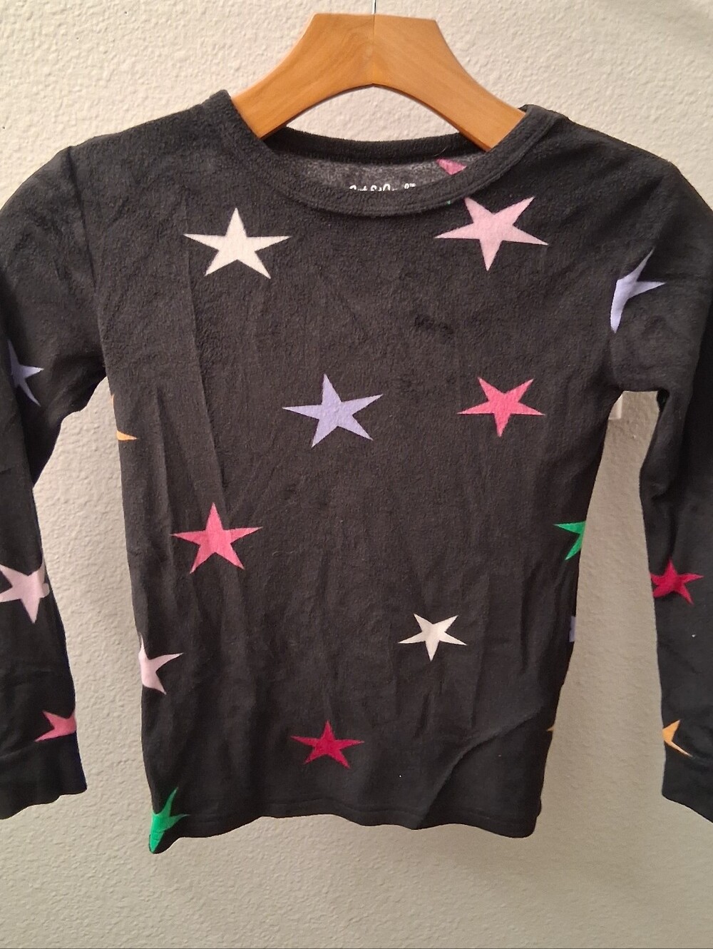 Soft Cat & Jack Star Pajama Top Black Size 8